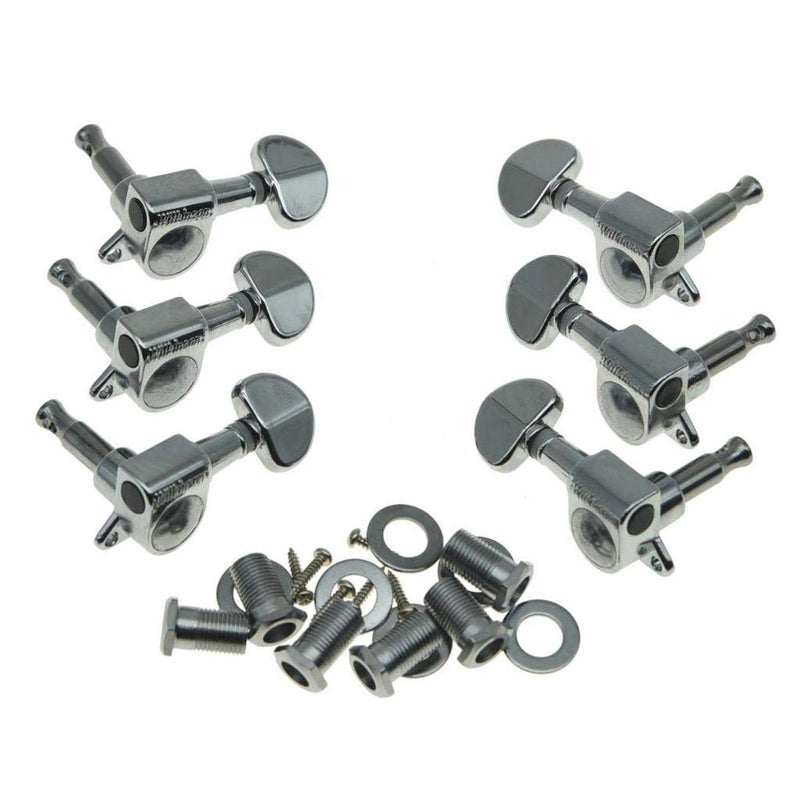 Wilkinson 3x3 ROTO Style Guitar Tuners Tuning Keys Pegs Guitar Machine Heads for Les Paul or Acoustic Guitars Chrome - Image 2